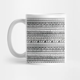 Black White Tribal African Pattern Mug